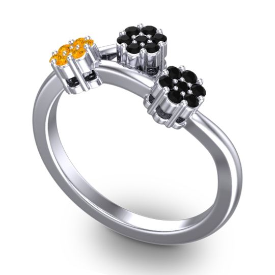 Simple Floral Pave Padmadi Ring