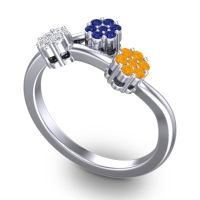 Simple Floral Pave Padmadi Ring