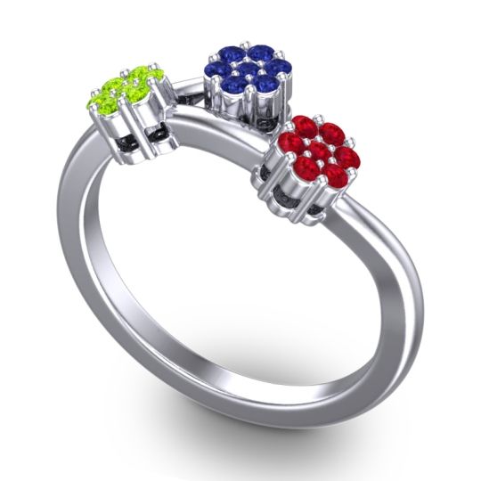 Simple Floral Pave Padmadi Ring