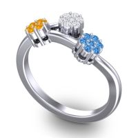 Simple Floral Pave Padmadi Ring