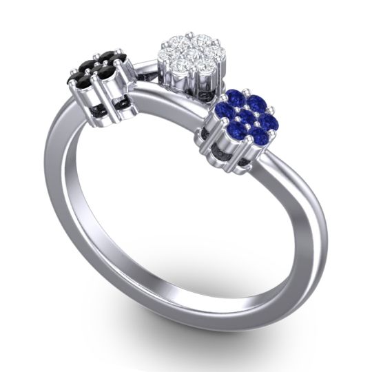 Simple Floral Pave Padmadi Ring