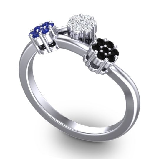 Simple Floral Pave Padmadi Ring