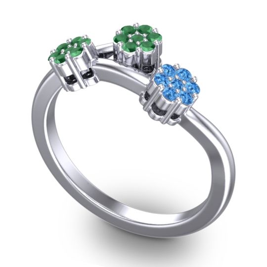 Simple Floral Pave Padmadi Ring