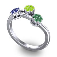 Simple Floral Pave Padmadi Ring