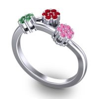 Simple Floral Pave Padmadi Ring