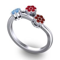 Simple Floral Pave Padmadi Ring