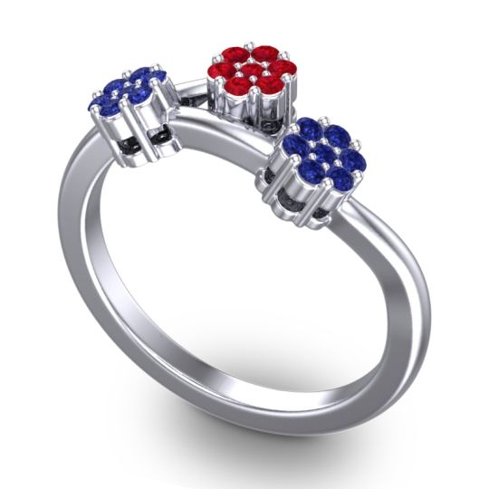 Simple Floral Pave Padmadi Ring