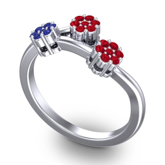 Simple Floral Pave Padmadi Ring