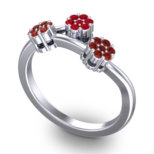 Simple Floral Pave Padmadi Ring