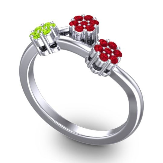 Simple Floral Pave Padmadi Ring