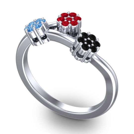 Simple Floral Pave Padmadi Ring