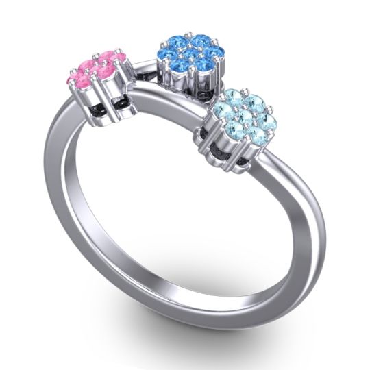 Simple Floral Pave Padmadi Ring