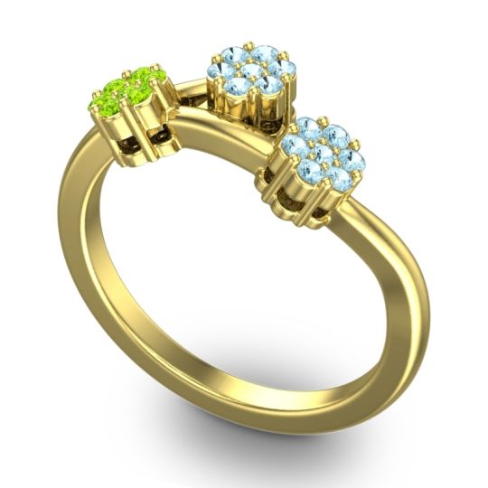 Simple Floral Pave Padmadi Ring