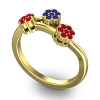 Simple Floral Pave Padmadi Ring