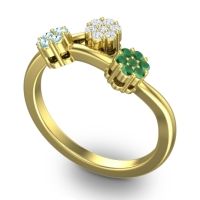 Simple Floral Pave Padmadi Ring