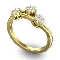 Simple Floral Pave Padmadi Ring