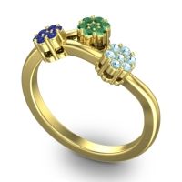 Simple Floral Pave Padmadi Ring