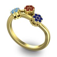 Simple Floral Pave Padmadi Ring