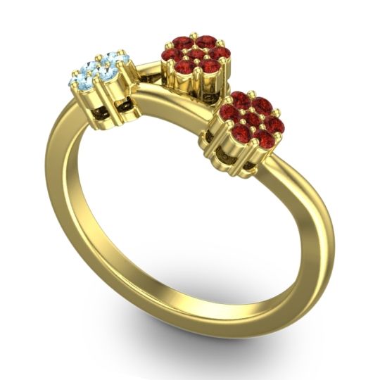 Simple Floral Pave Padmadi Ring