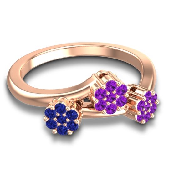 Simple Floral Pave Padmadi Ring