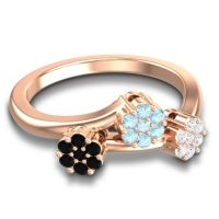 Simple Floral Pave Padmadi Ring