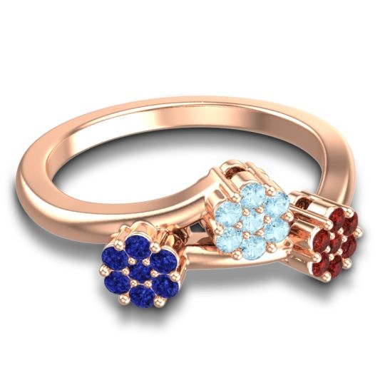 Simple Floral Pave Padmadi Ring