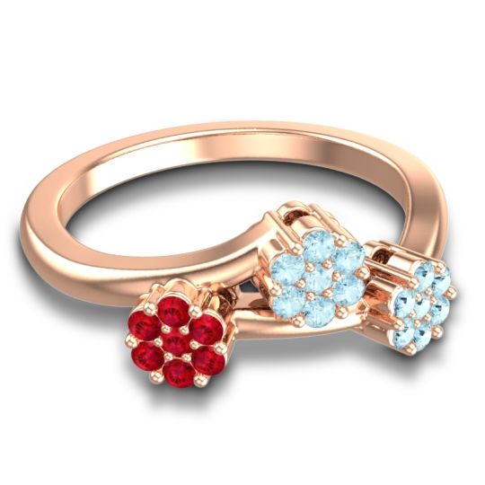 Simple Floral Pave Padmadi Ring