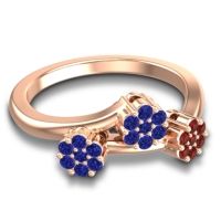 Simple Floral Pave Padmadi Ring