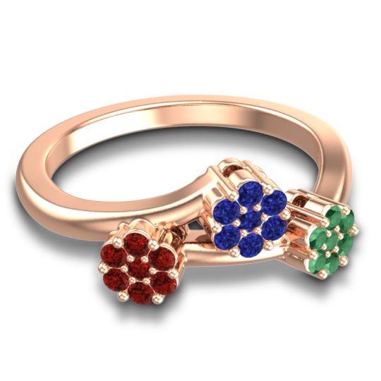 Simple Floral Pave Padmadi Ring