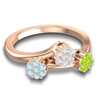 Simple Floral Pave Padmadi Ring