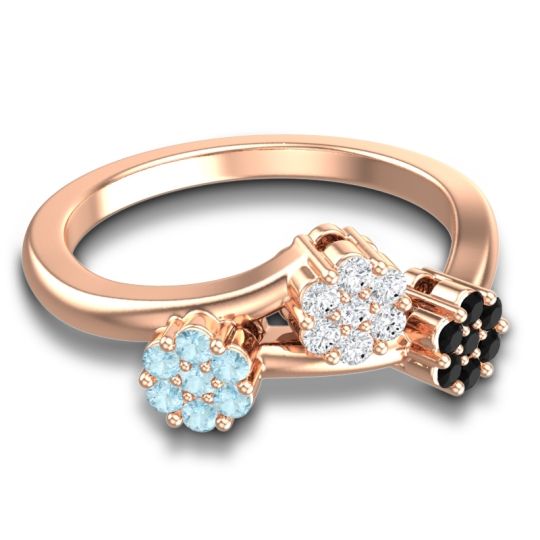 Simple Floral Pave Padmadi Ring