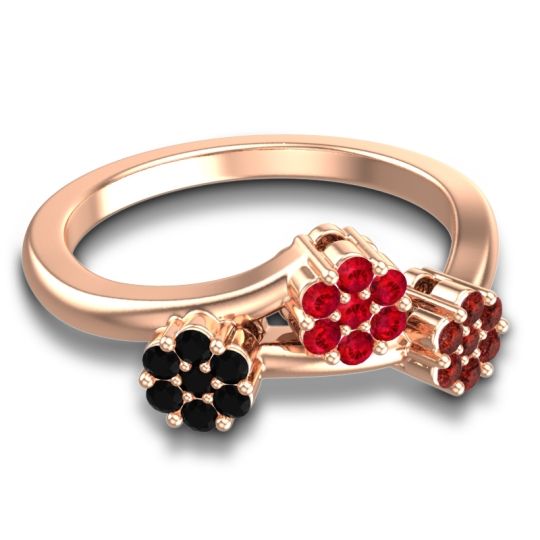 Simple Floral Pave Padmadi Ring