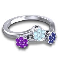 Simple Floral Pave Padmadi Ring