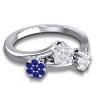 Simple Floral Pave Padmadi Ring