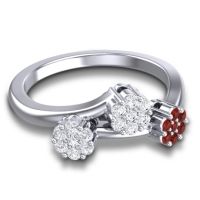 Simple Floral Pave Padmadi Ring