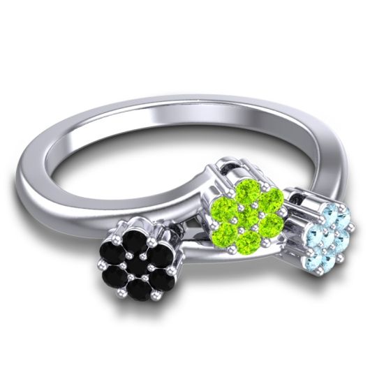 Simple Floral Pave Padmadi Ring