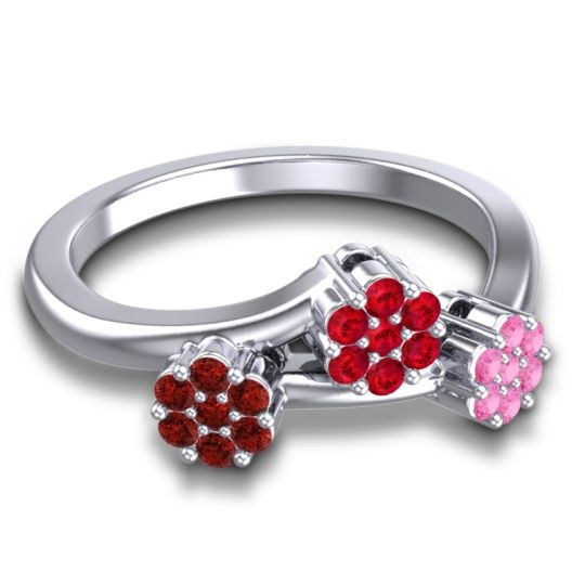 Simple Floral Pave Padmadi Ring