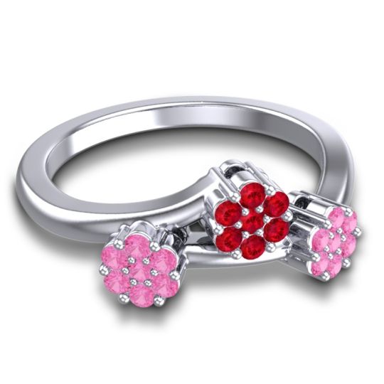 Simple Floral Pave Padmadi Ring