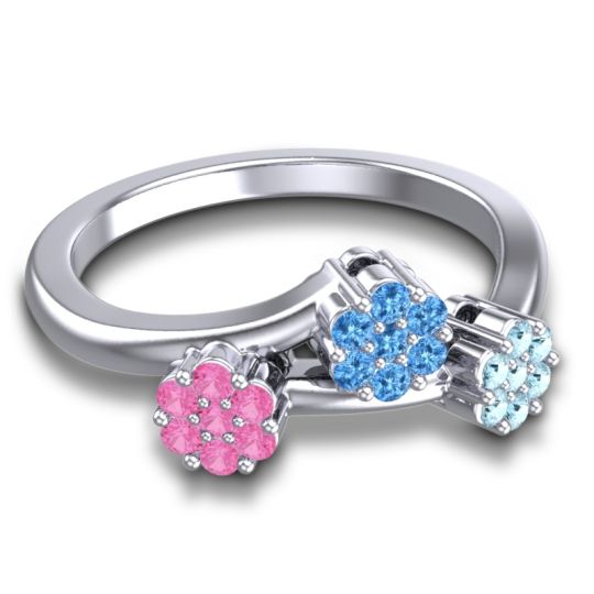 Simple Floral Pave Padmadi Ring