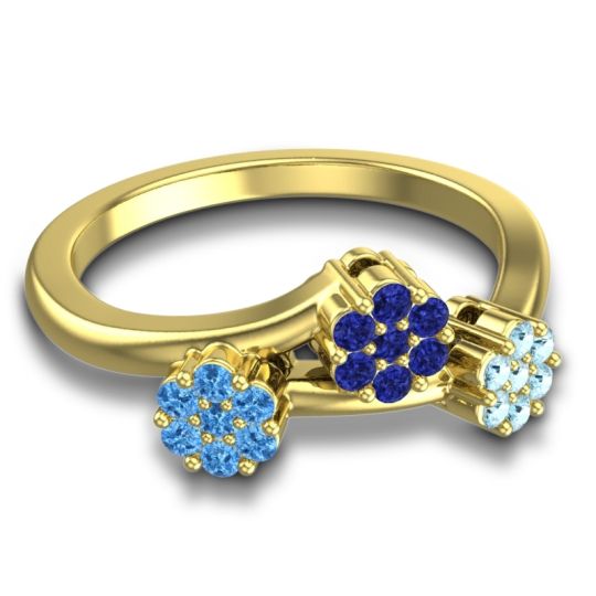 Simple Floral Pave Padmadi Ring