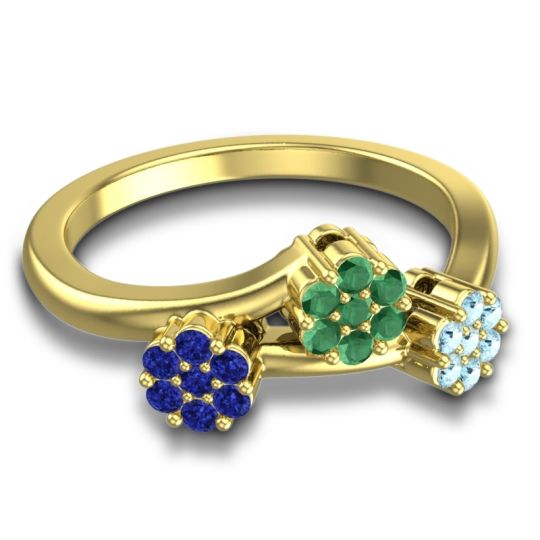 Simple Floral Pave Padmadi Ring