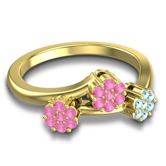 Simple Floral Pave Padmadi Ring