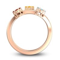 Simple Floral Pave Padmadi Ring