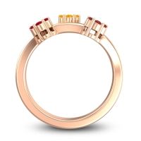 Simple Floral Pave Padmadi Ring