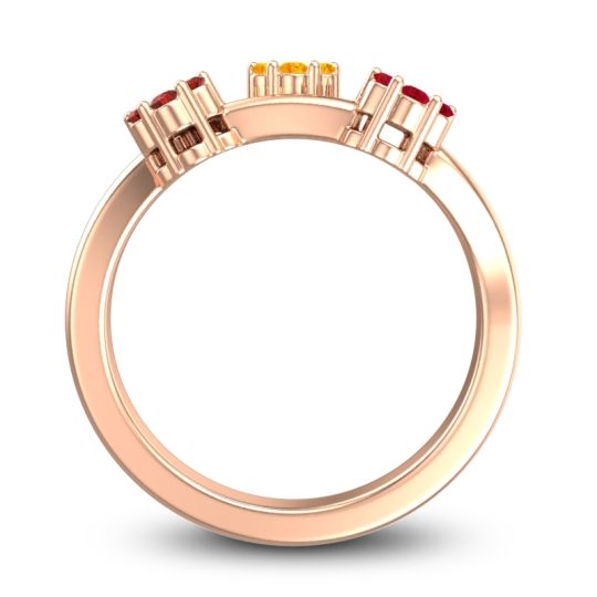 Simple Floral Pave Padmadi Ring