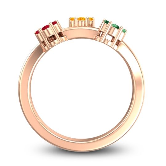 Simple Floral Pave Padmadi Ring