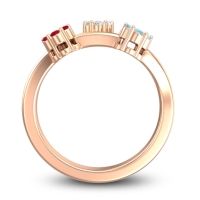 Simple Floral Pave Padmadi Ring