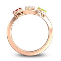 Simple Floral Pave Padmadi Ring