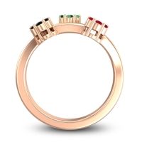 Simple Floral Pave Padmadi Ring