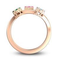 Simple Floral Pave Padmadi Ring